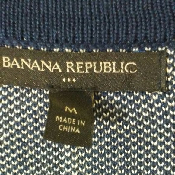 Navy/white Banana Republic double breasted windowpane cardigan - size medium - Picture 4 of 6